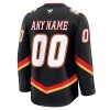 Mænd NHL Calgary Flames Trøje Tilpasset Fanatics Premium Sort Tredje